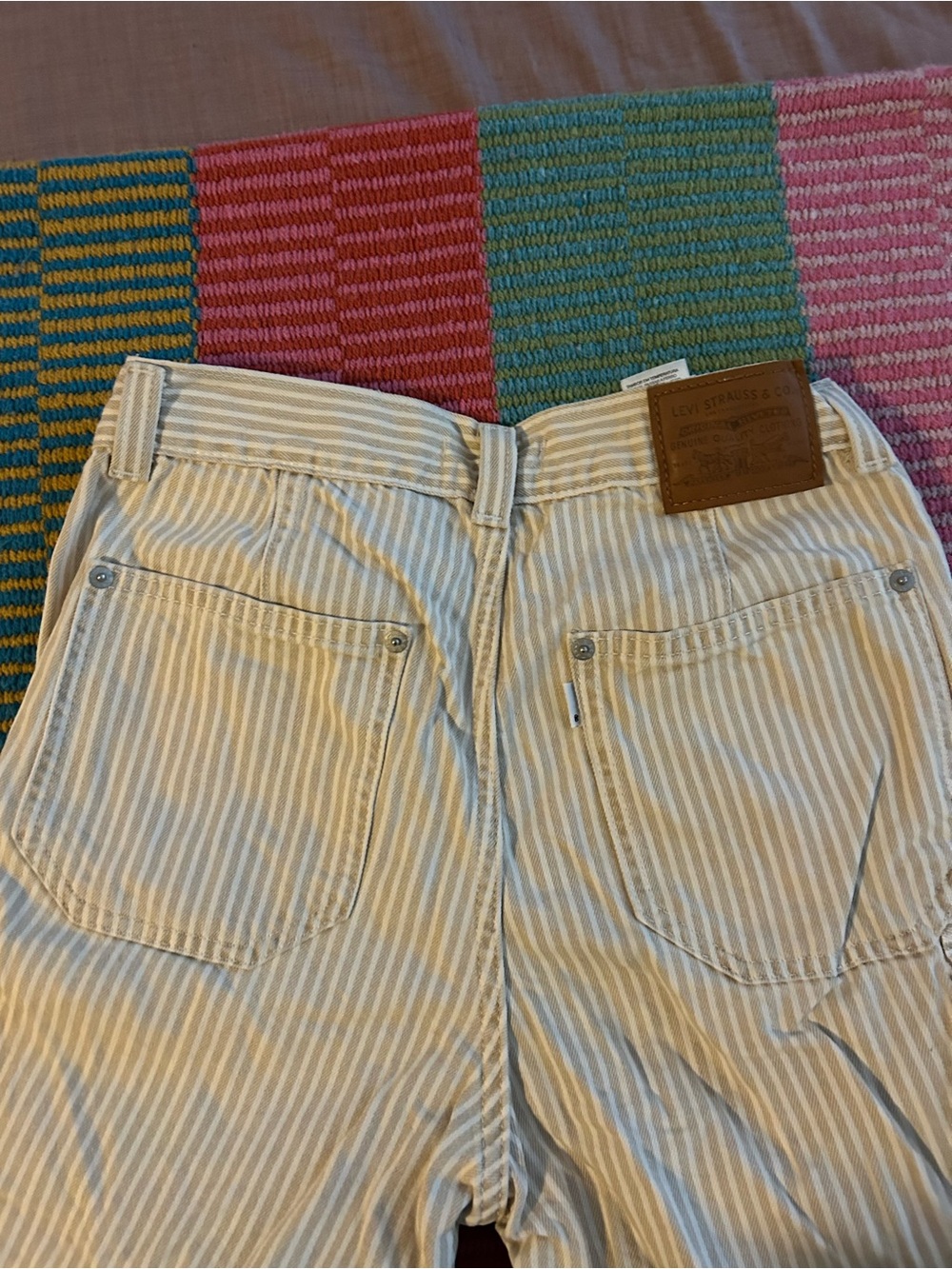 Levi's striped dad utility
